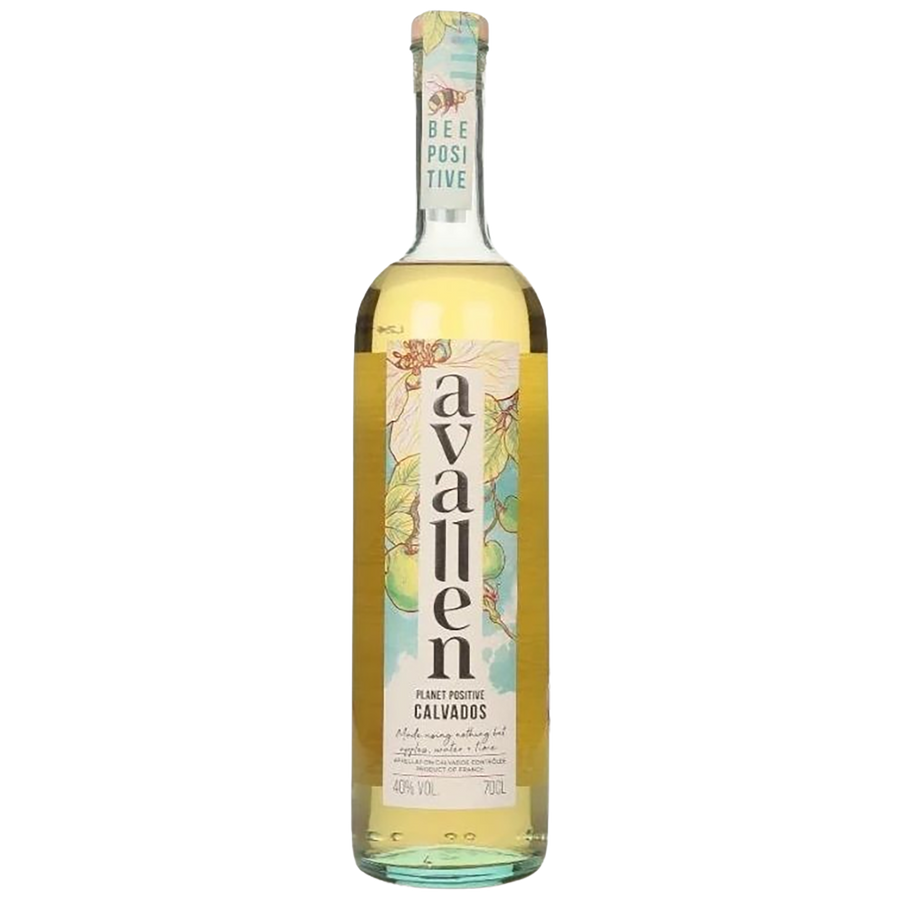 A bottle Avallen Calvados on shelf at Blenheim Vintners