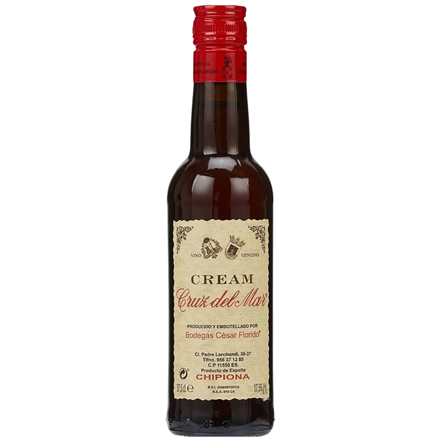 A half bottle of Bodegas Cesar Florido Cruz del Mar Cream