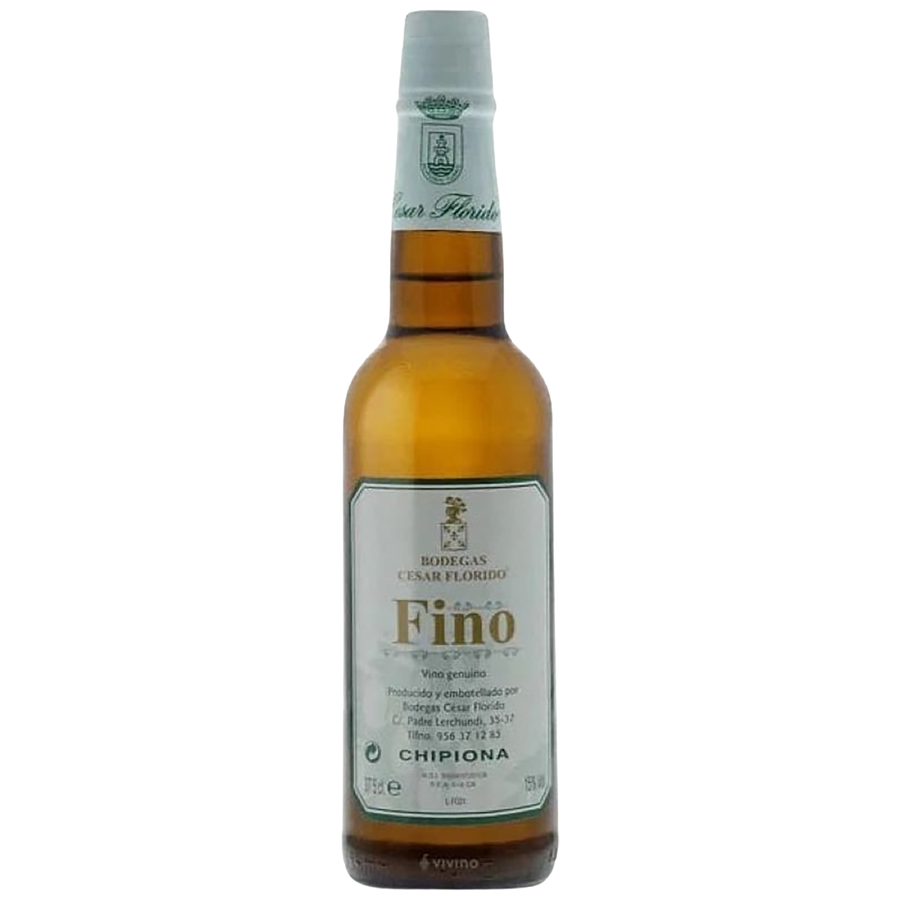 A half bottle of Bodegas Cesar Florido Fino Sherry