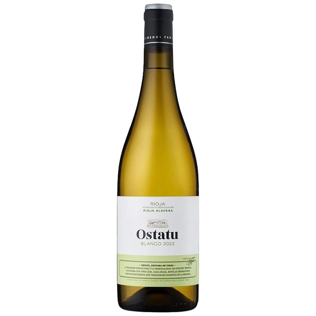A bottle of Bodegas Ostatu Rioja Blanco