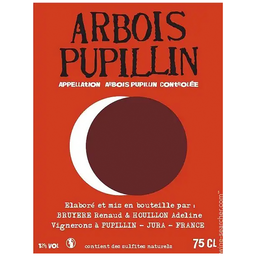 Bottle label of Bruyere & Houillon Arbois-Pupillin Ploussard, Jura 2022
