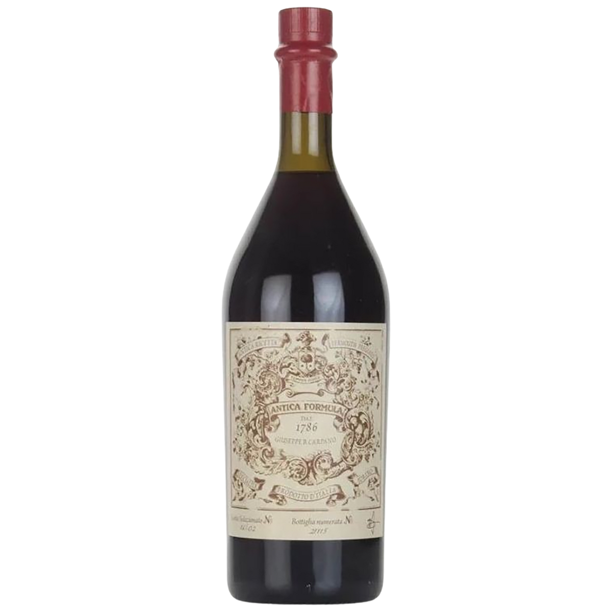 A large bottle of Carpano Antica Formula Vermouth