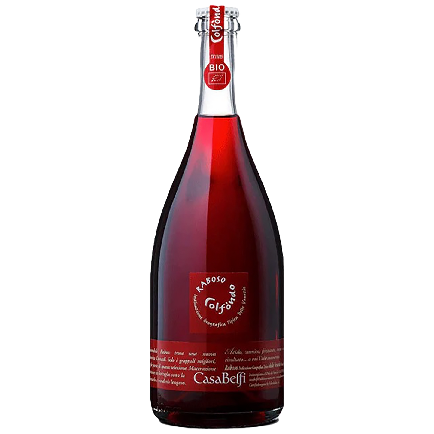 A bottle of Casa Belfi Rosso