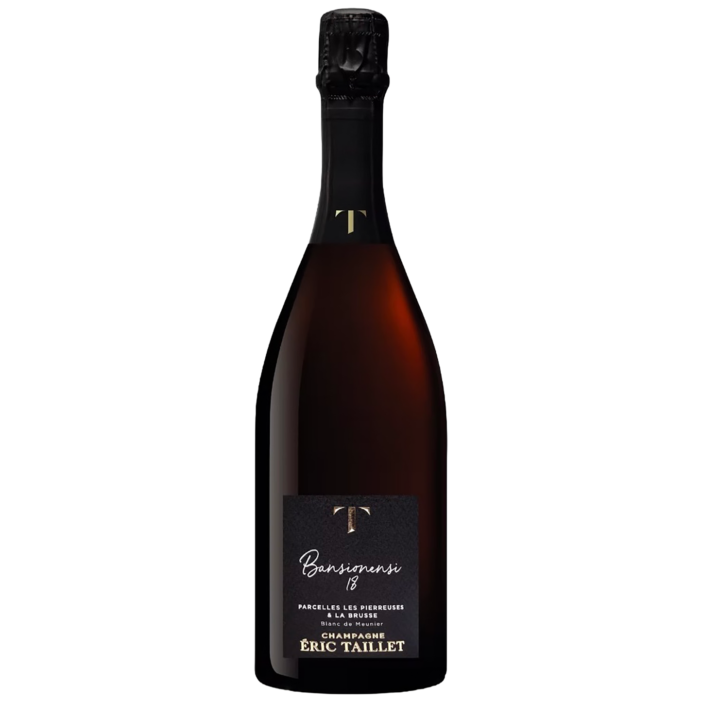 A bottle of Champagne Eric Taillet Bansionensi Blanc de Meunier