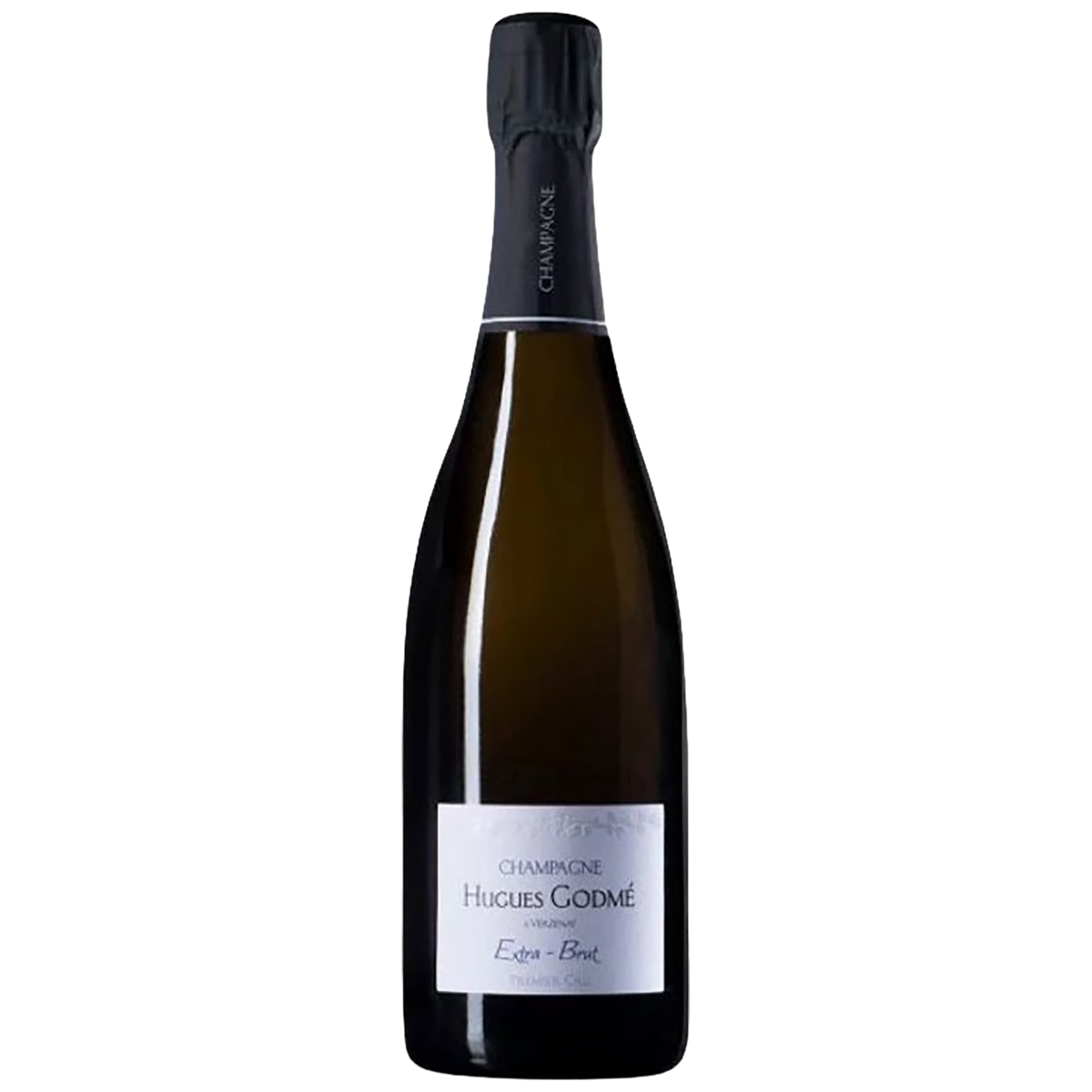 A bottle of Champagne Hugues Godmé Les Terres d'Unions Brut Nature