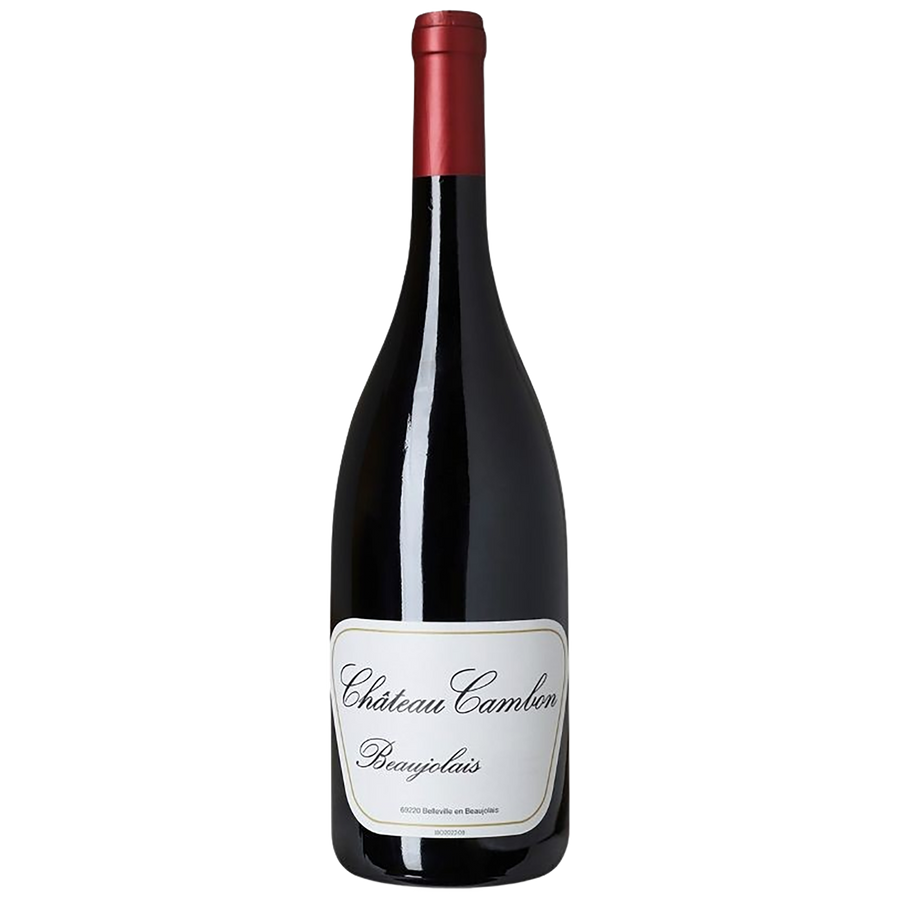 A bottle of Château Cambon Beaujolais Rouge