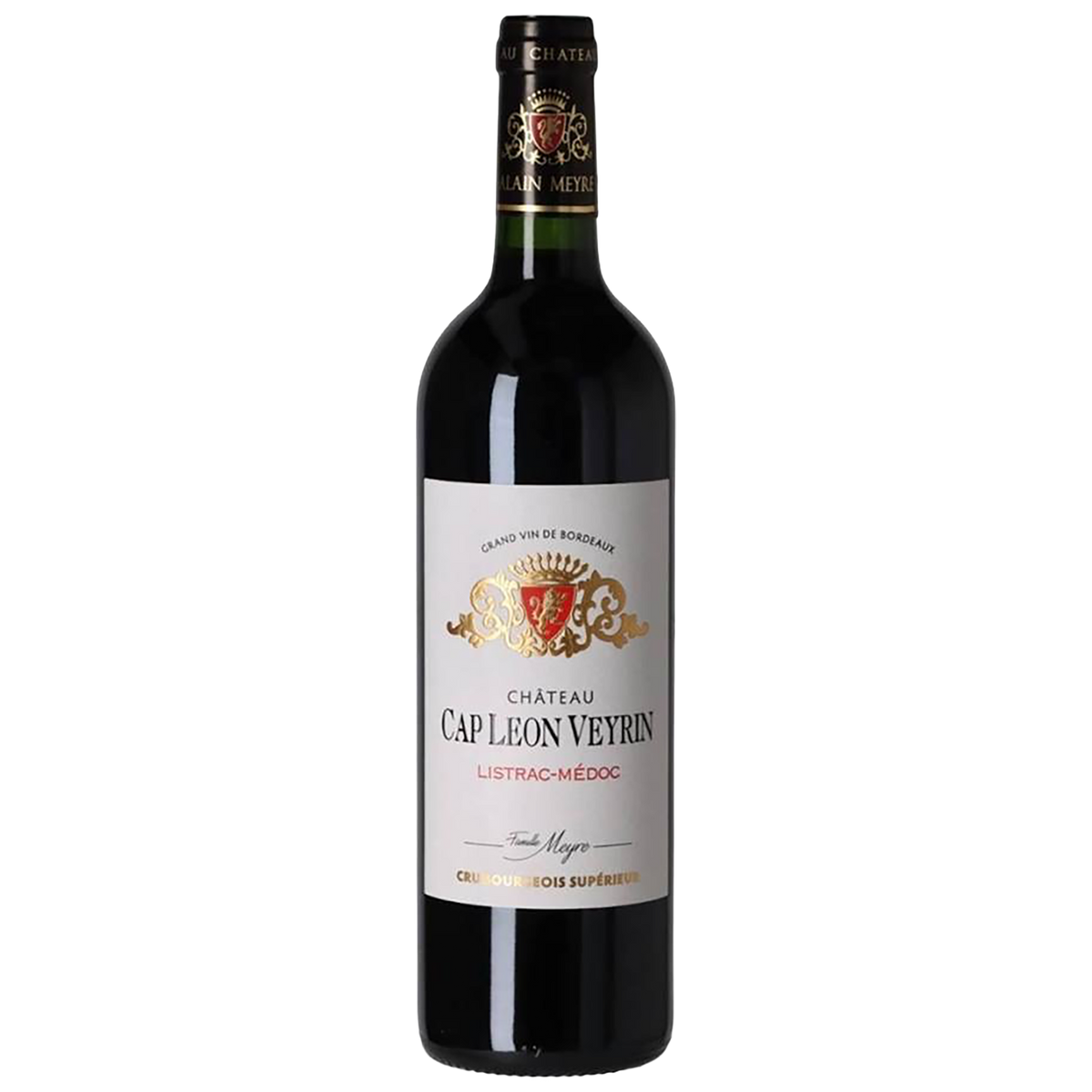 A bottle of Château Cap Léon Veyrin Listrac-Médoc Cru Bourgeois Supérieur