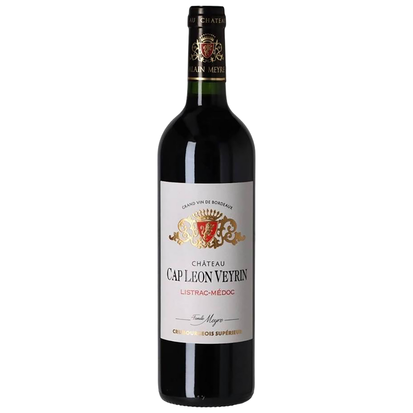 A bottle of Château Cap Léon Veyrin Listrac-Médoc Cru Bourgeois Supérieur