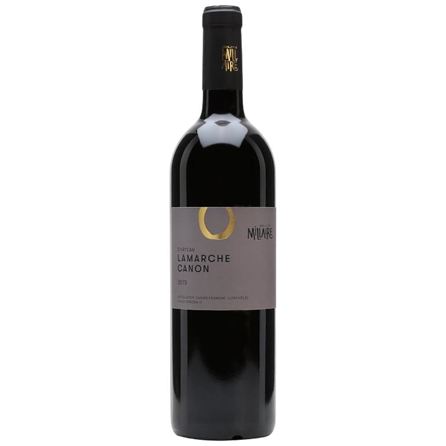 A bottle of Château Lamarche Canon Canon-Fronsac