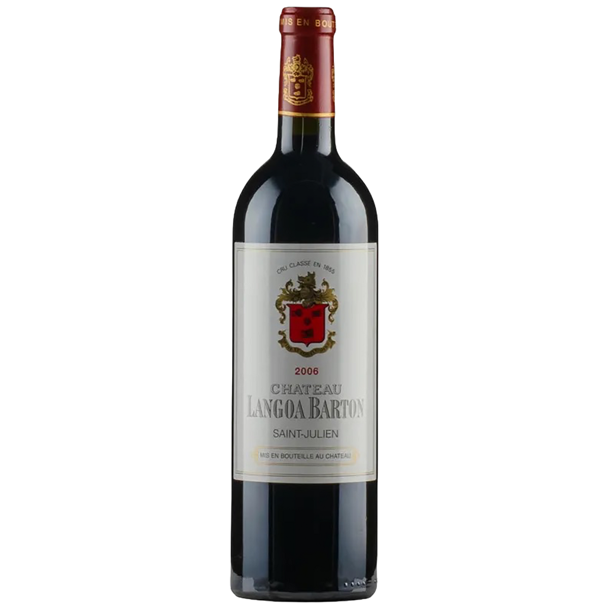 A bottle of Château Langoa Barton Saint-Julien
