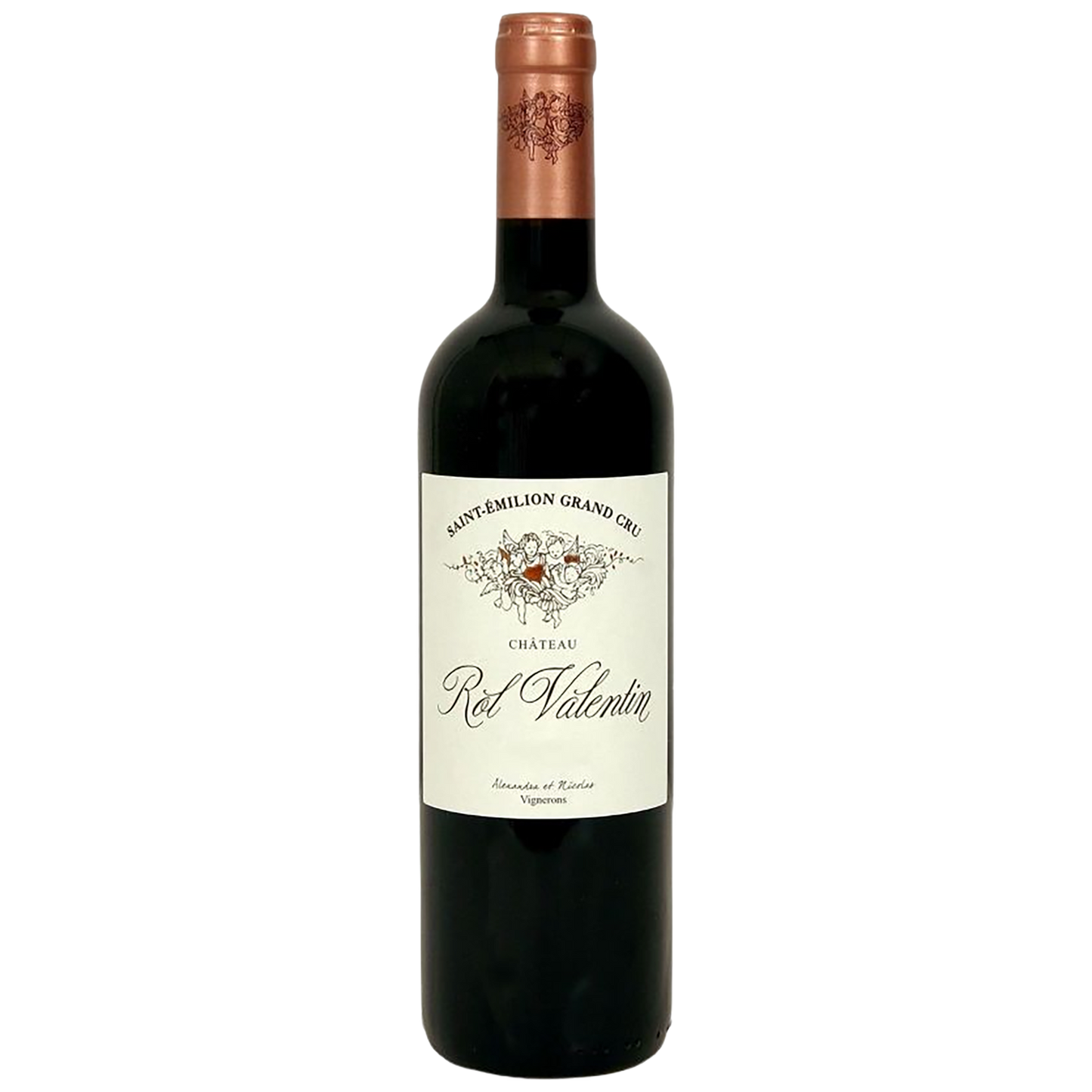 A bottle of Château Rol Valentin Saint-Emilion Grand Cru