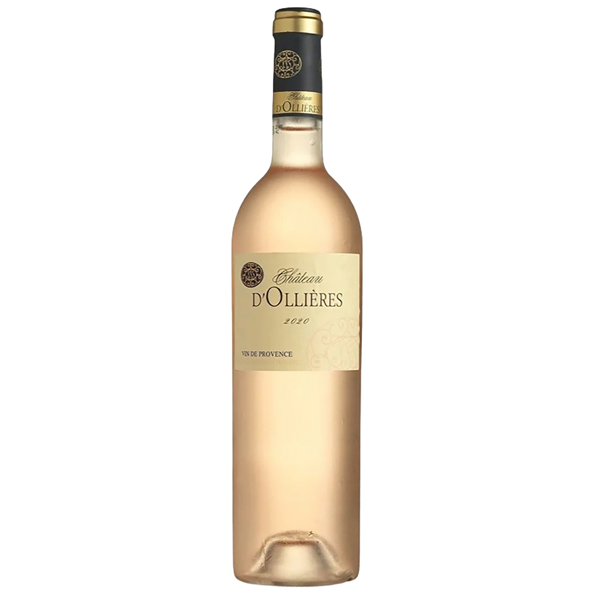 A bottle of Château d'Ollières Coteaux Varois en Provence Rosé