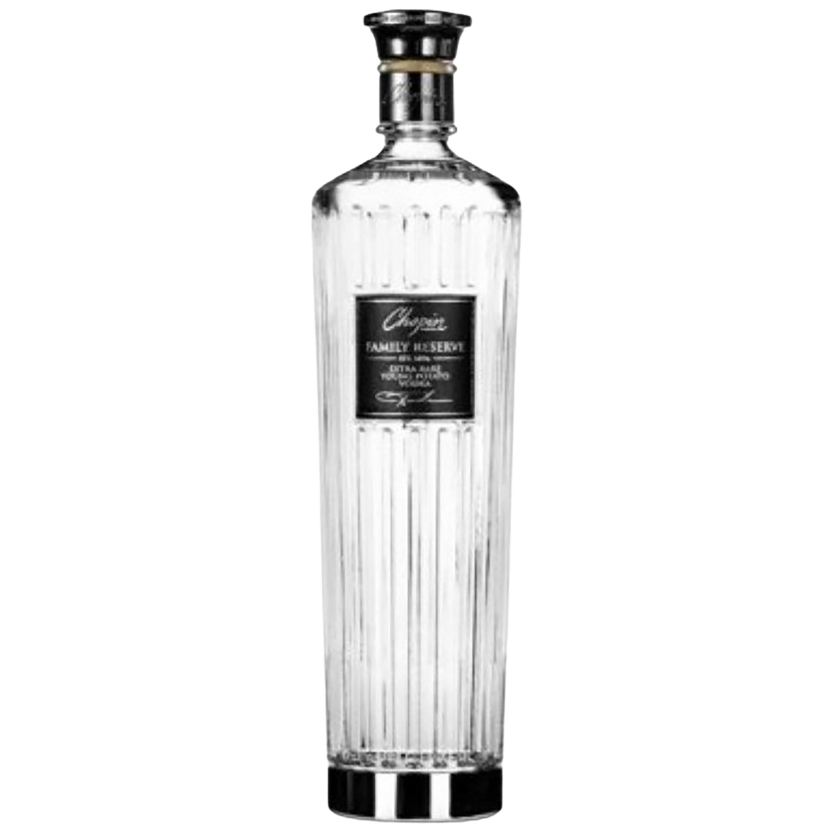 A bottle of Chopin Family Reserve Vodka