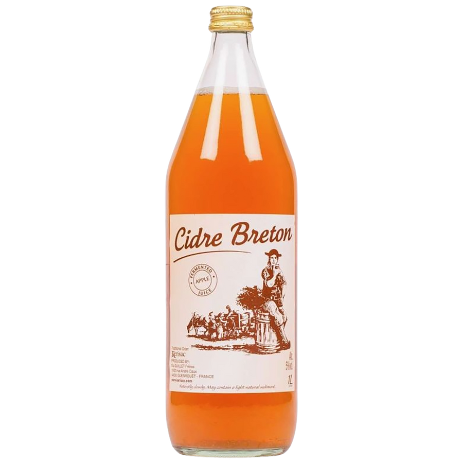 A large bottle of Cidre Breton
