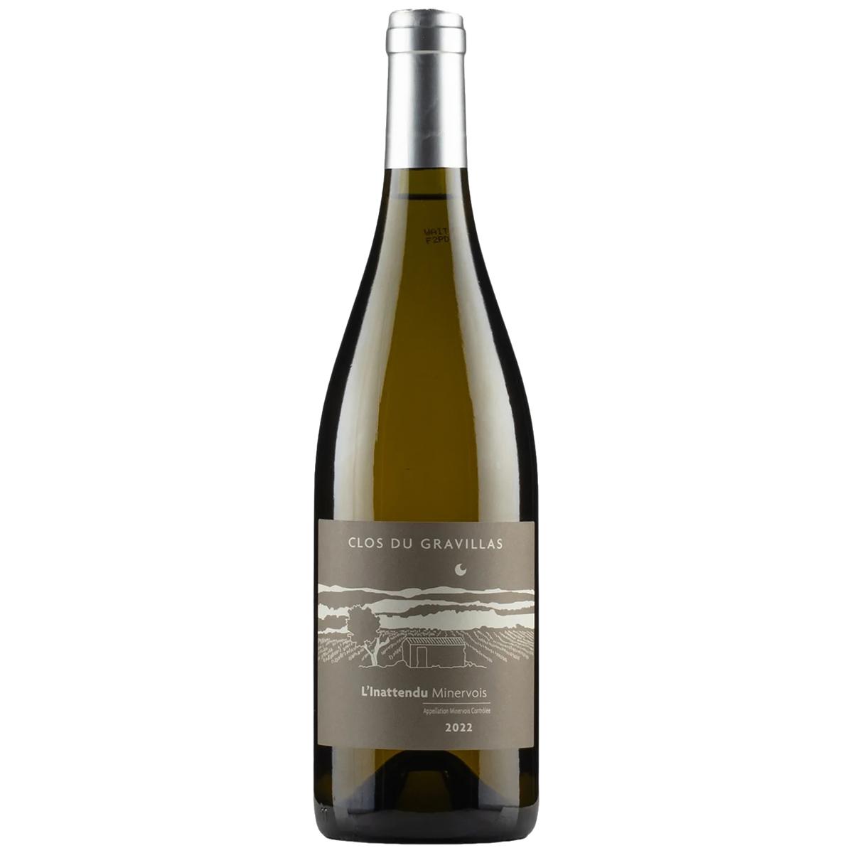 A bottle of Clos du Gravillas L`Inattendu Blanc