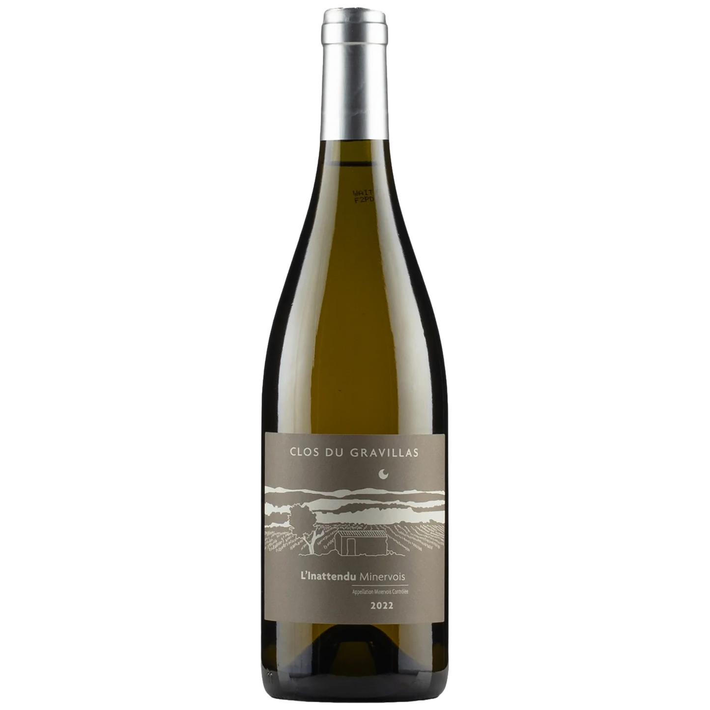 A bottle of Clos du Gravillas L`Inattendu Blanc