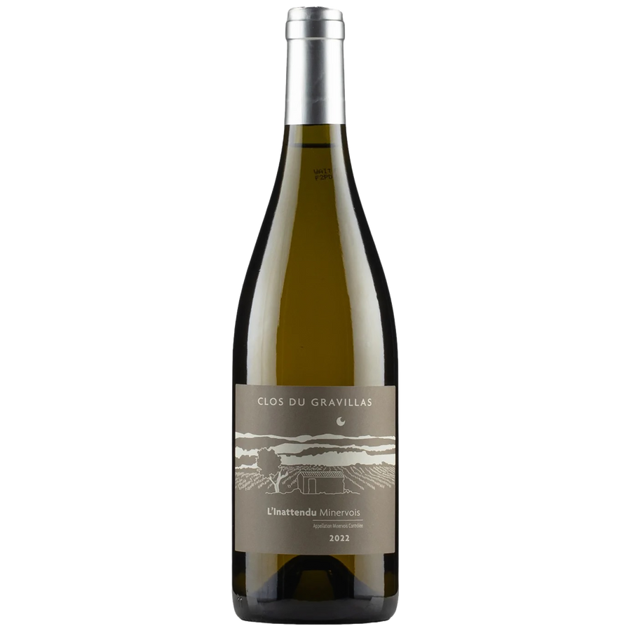 A bottle of Clos du Gravillas L`Inattendu Blanc