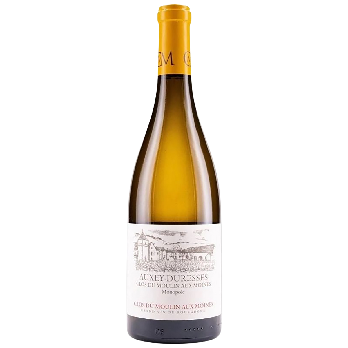 A bottle of Clos du Moulin aux Moines Auxey-Duresses Monopole Blanc