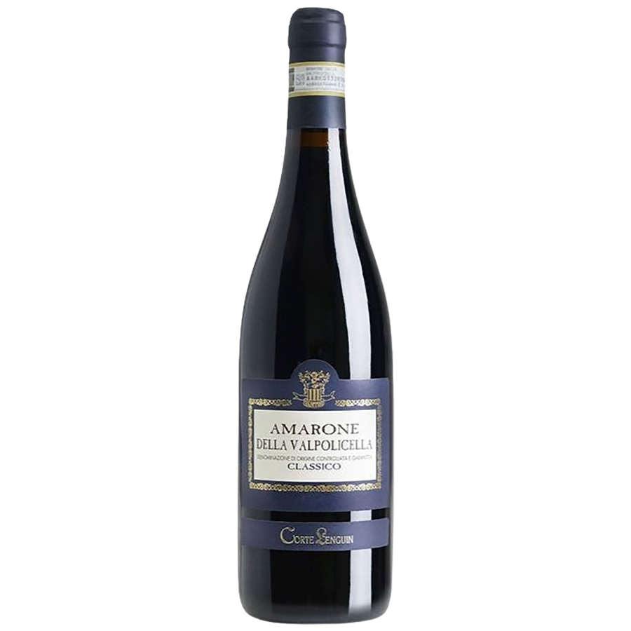 A bottle of Corte Lenguin Amarone della Valpolicella Classico