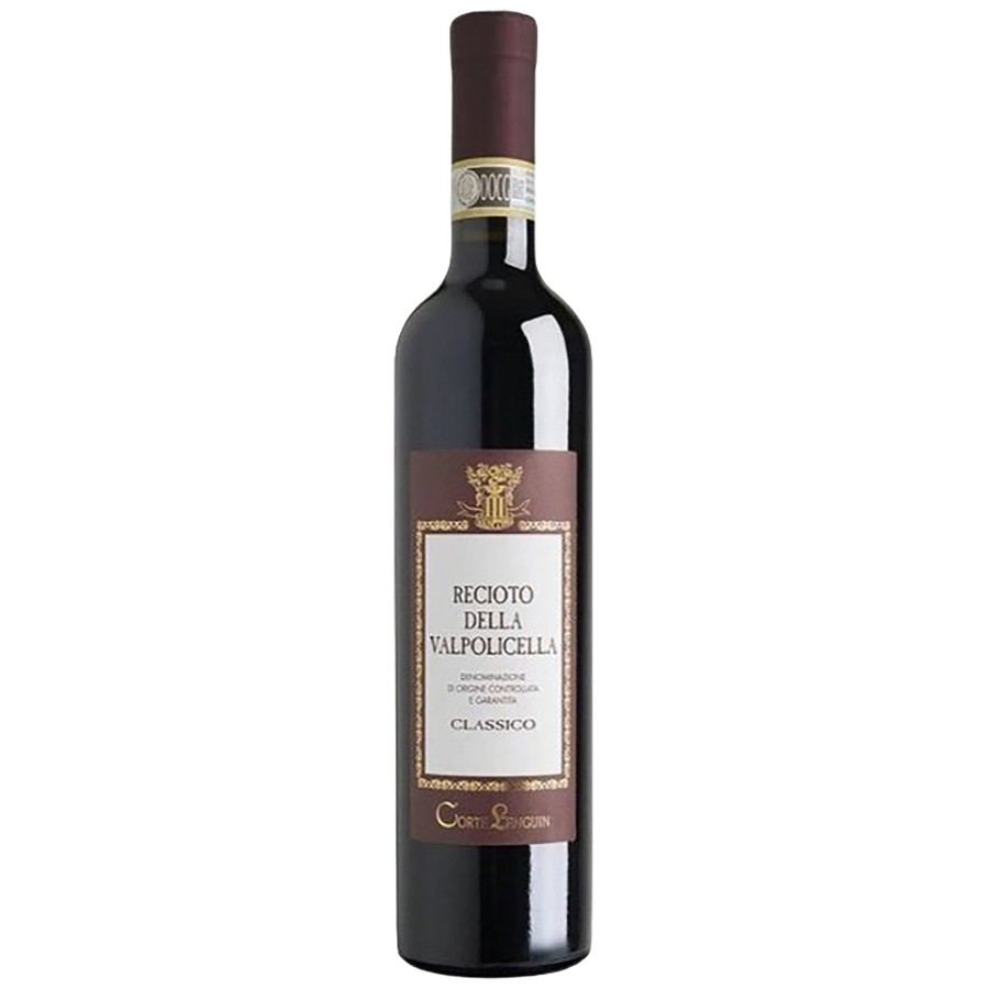 A bottle of Corte Lenguin Recioto della Valpolicella Classico