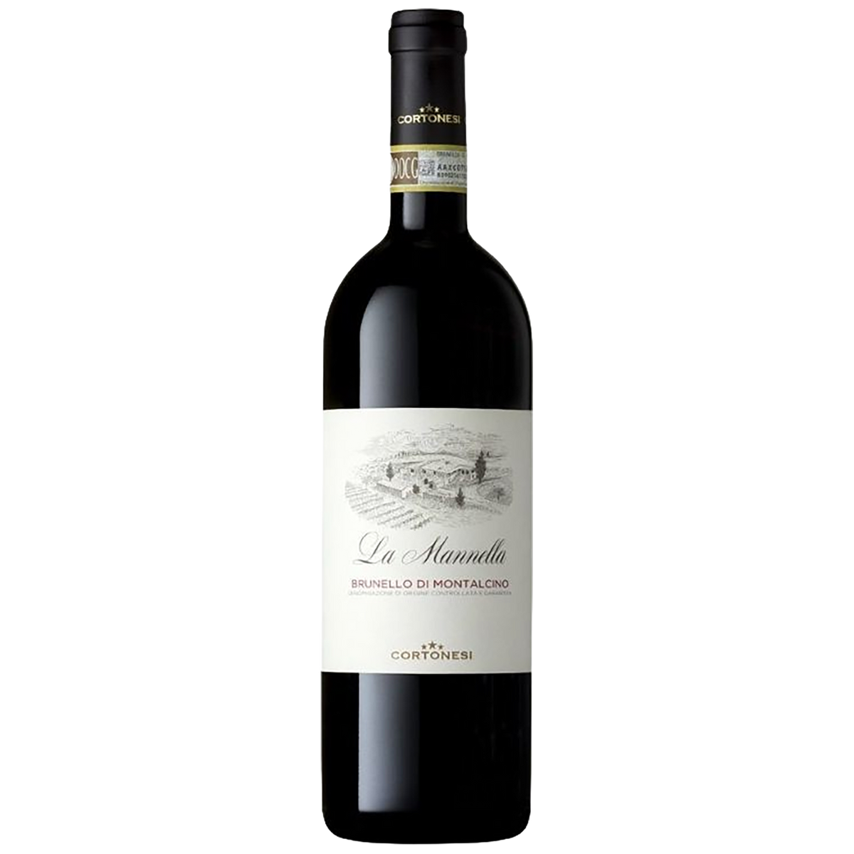 A bottle of Cortonesi Brunello di Montalcino La Manella
