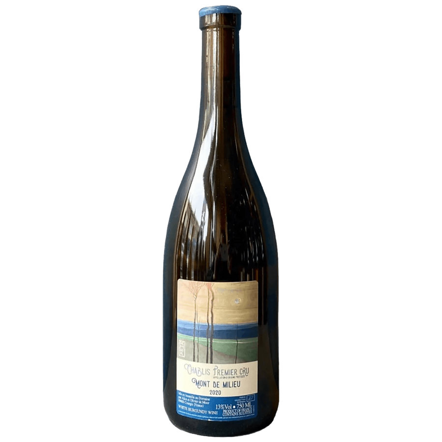 A bottle of De Moor Chablis 1er Cru Mont de Milieu