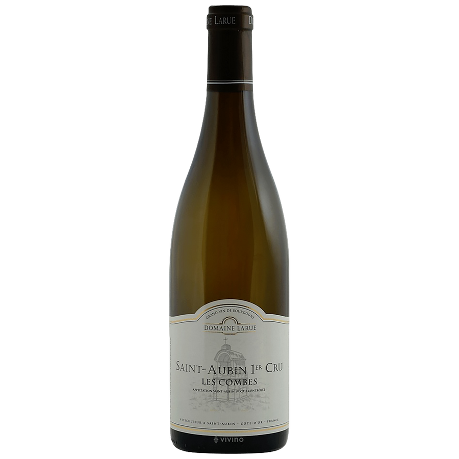 A bottle of Domaine Larue Saint-Aubin Premier Cru Les Combes