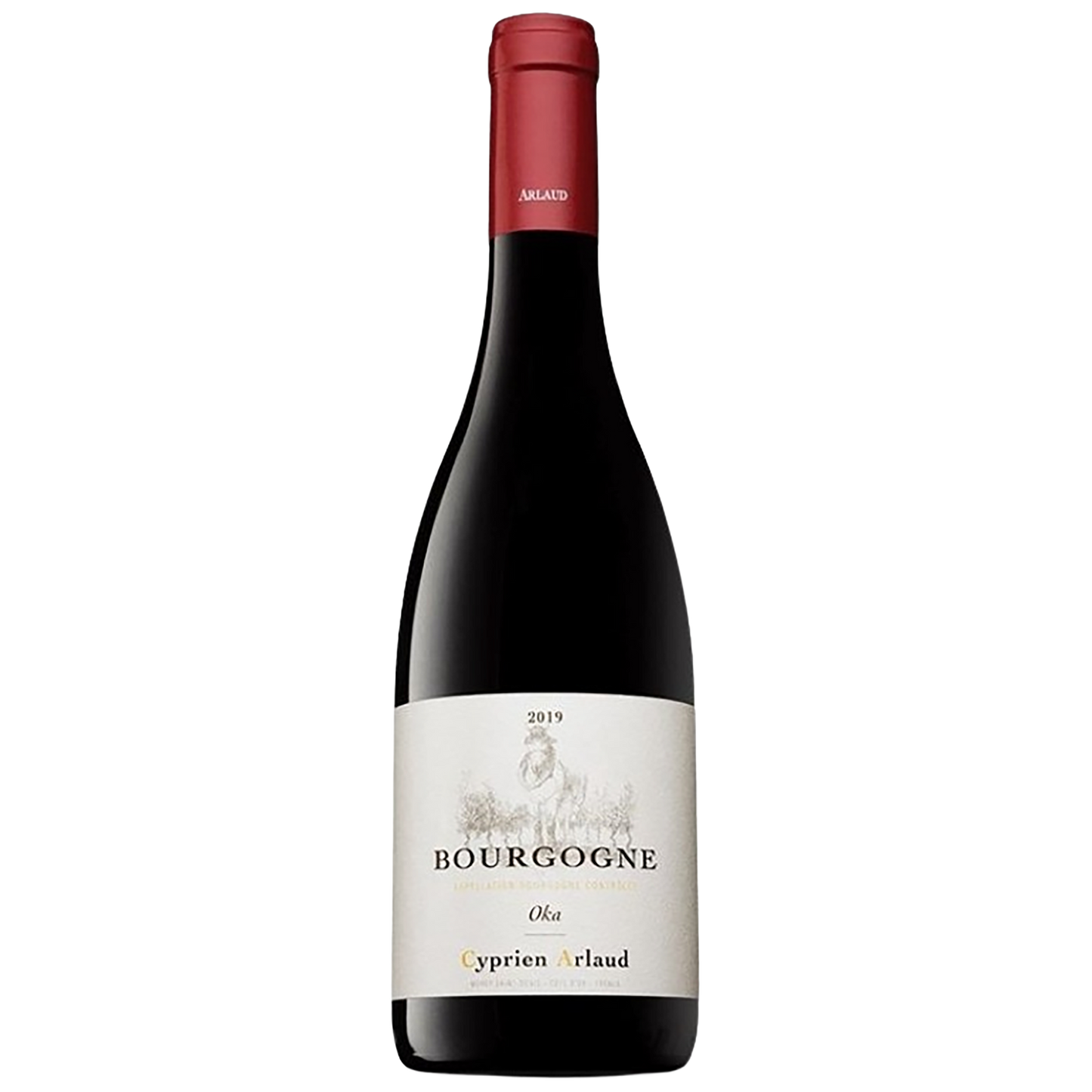 A bottle of Domaine Arlaud Bourgogne Rouge Oka