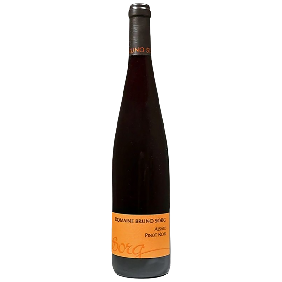 A bottle of Domaine Bruno Sorg Pinot Noir