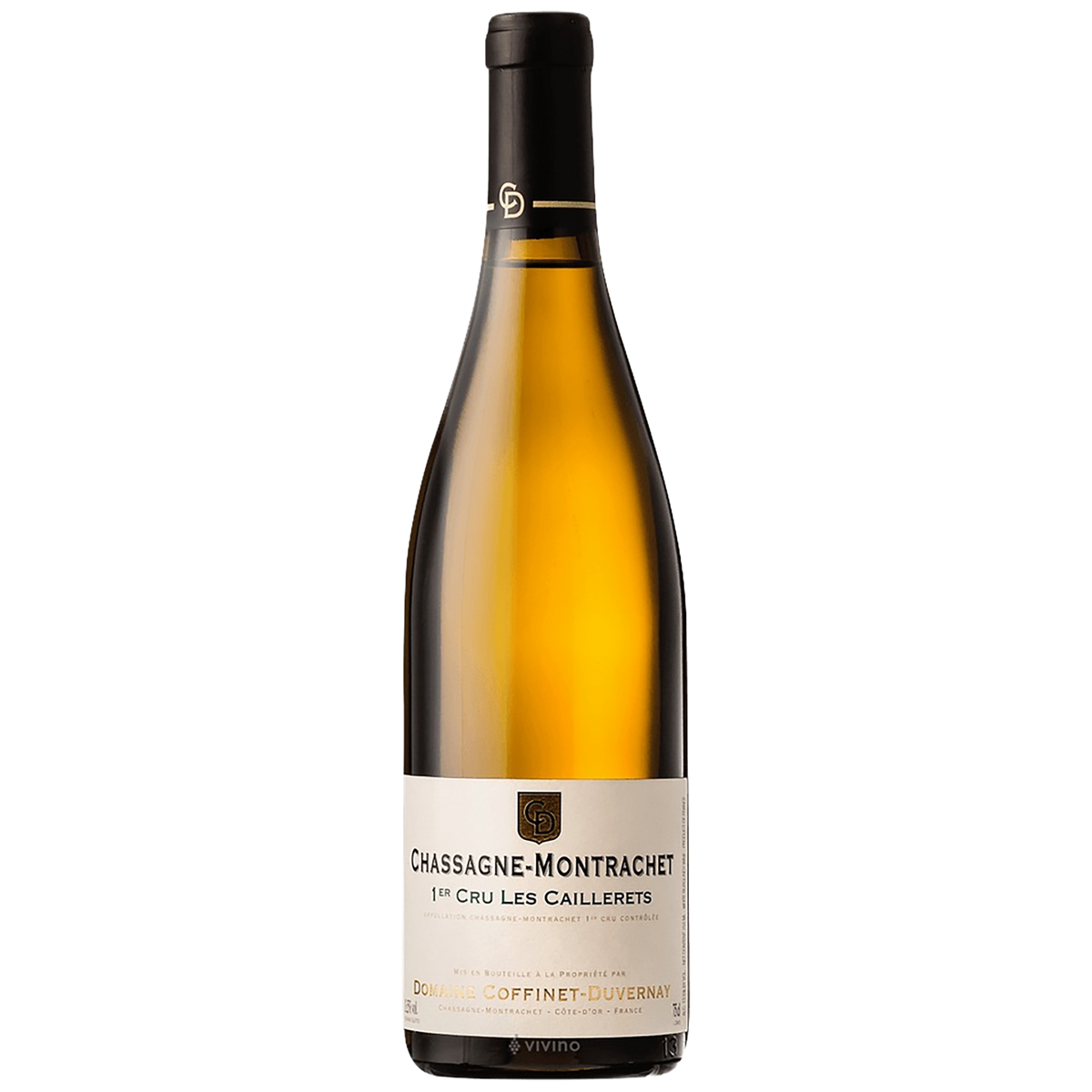 A bottle of Domaine Coffinet-Duvernay Chassagne-Montrachet 1er Cru Caillerets 2022