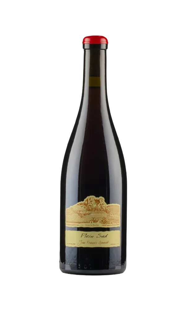 A bottle of Domaine Ganevat Plein Sud Trousseau from Jura, available at Blenheim Vintners St John's Wood.