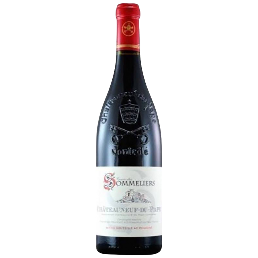 A bottle of Domaine Jacques Mestre Châteauneuf du Pape Cuvée des Sommeliers