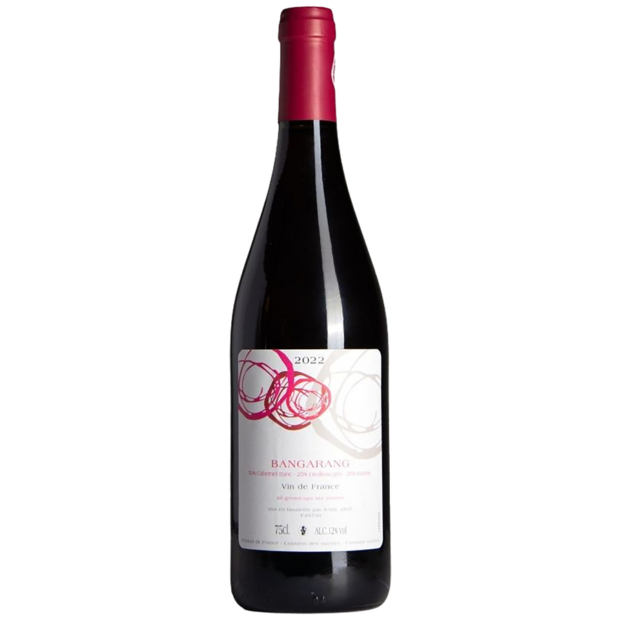 A bottle of Domaine Mosse Bangarang Rouge