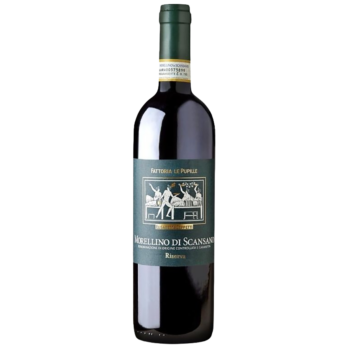 A bottle of Fattoria le Pupille Morellino di Scansano Riserva