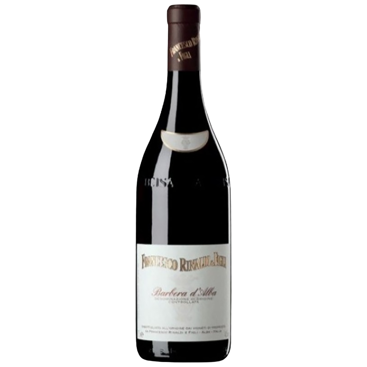 A bottle of Francesco Rinaldi Barbera D'Alba