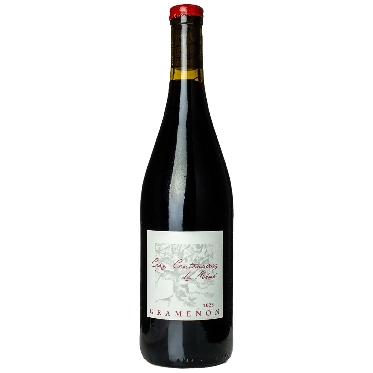 A bottle of Gramenon Ceps Centenaires La Mémé Côtes du Rhône
