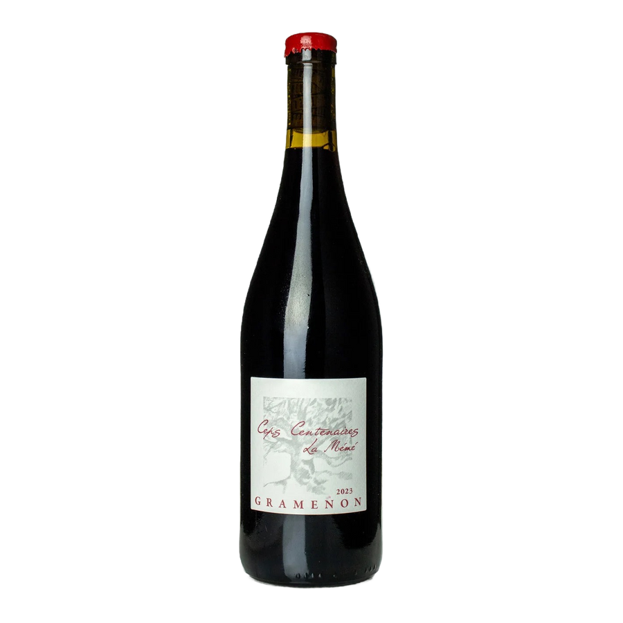 A bottle of Gramenon Ceps Centenaires La Meme Côtes du Rhône