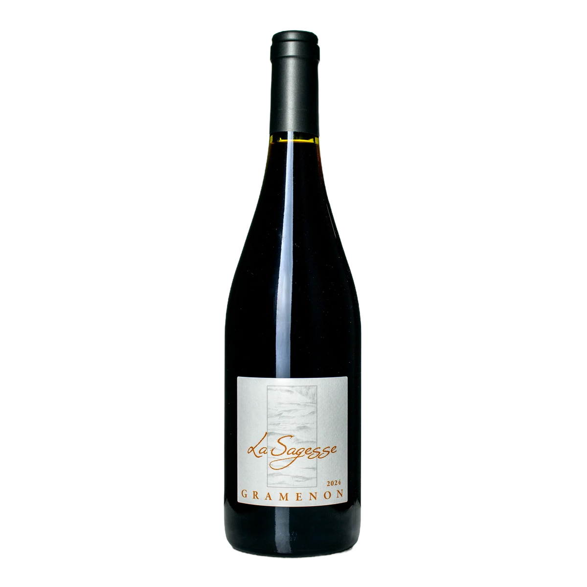 A bottle of Gramenon La Sagesse Côtes du Rhône