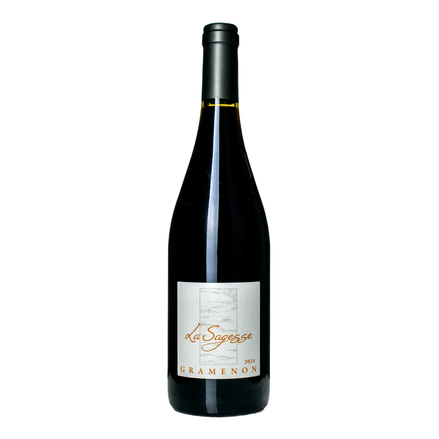 A bottle of Gramenon La Sagesse Côtes du Rhône