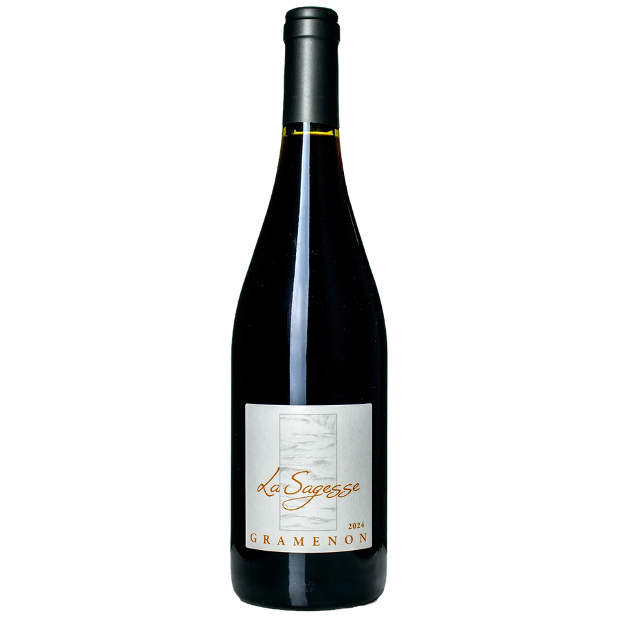 A bottle of Gramenon La Sagesse Côtes du Rhône