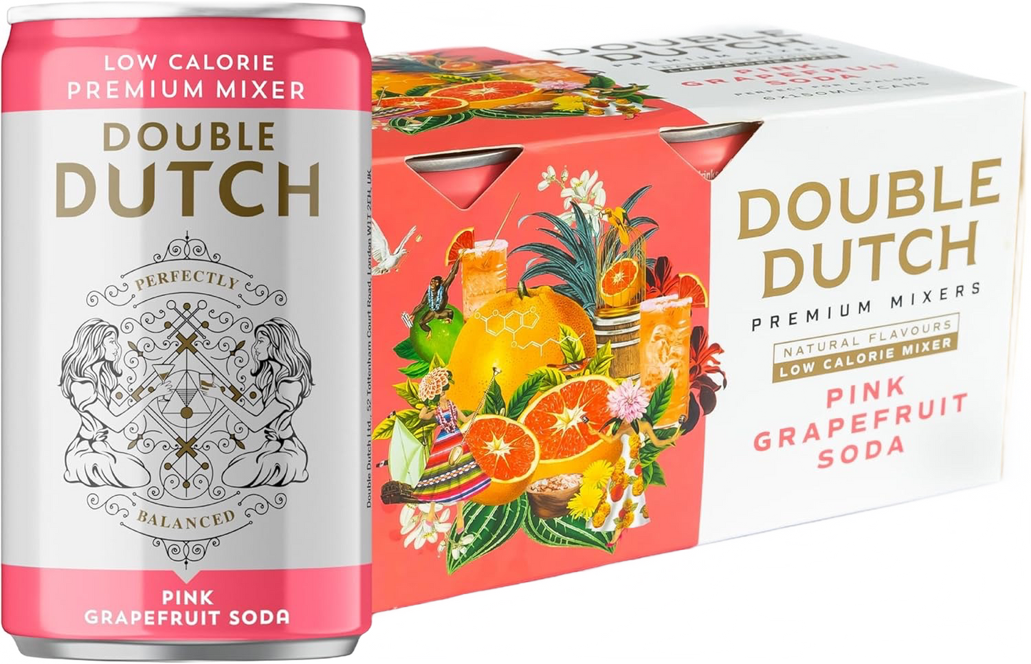 Double Dutch Pink Grapefruit Soda 6x150ml