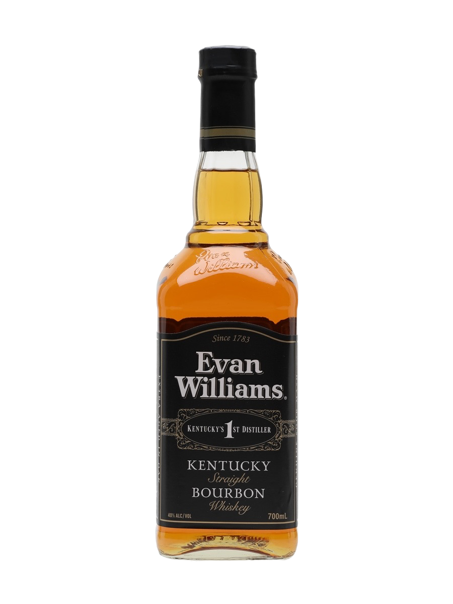 A bottle of Evan Williams Straight Extra Aged Bourbon available in-store and for delivery at Blenheim Vintners St John's Wood