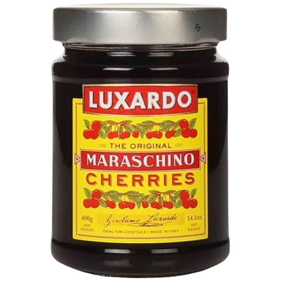 A jar of Luxardo Maraschino Cherries