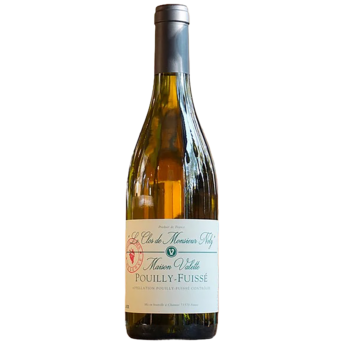 Bottle of Maison Valette Clos de Monsieur Noly organic biodynamic Pouilly-Fuissé