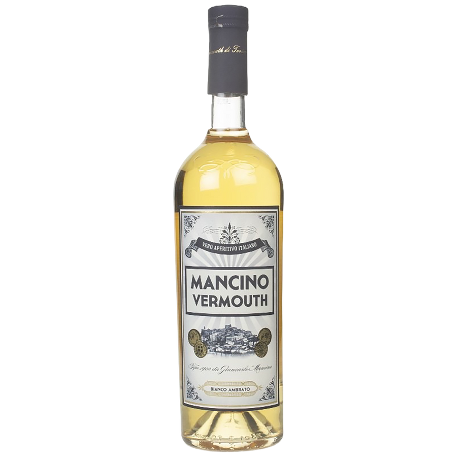 A bottle of Mancino Secco Vermouth