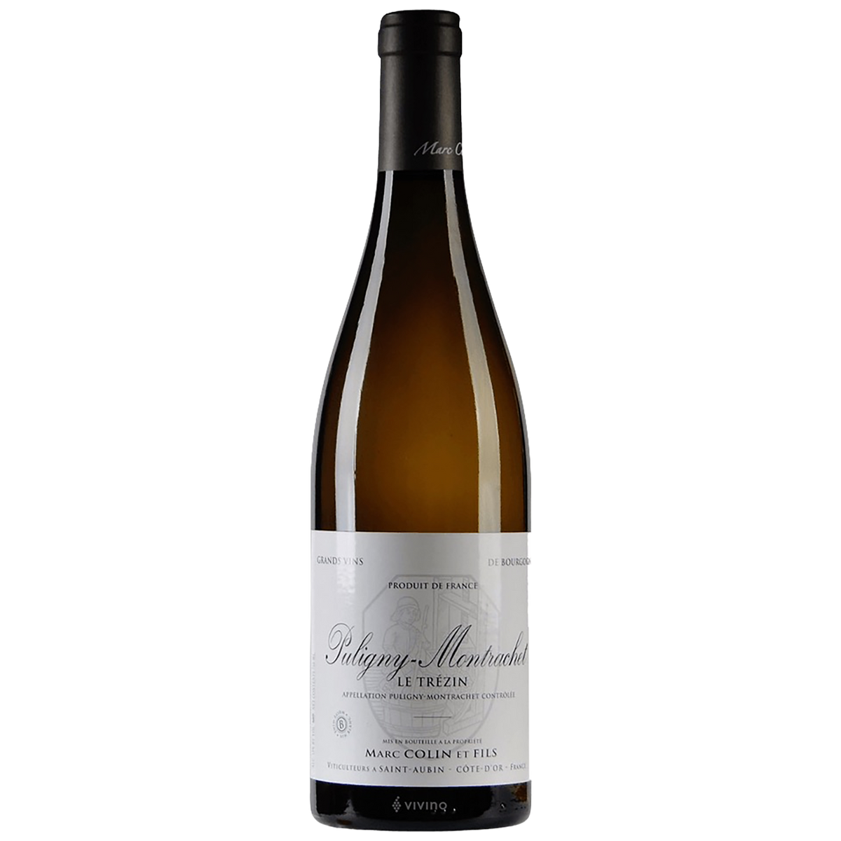 A bottle of Marc Colin Puligny-Montrachet Le Trézin