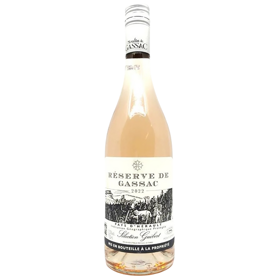 A bottle of Mas de Daumas Gassac Réserve de Gassac Rosé