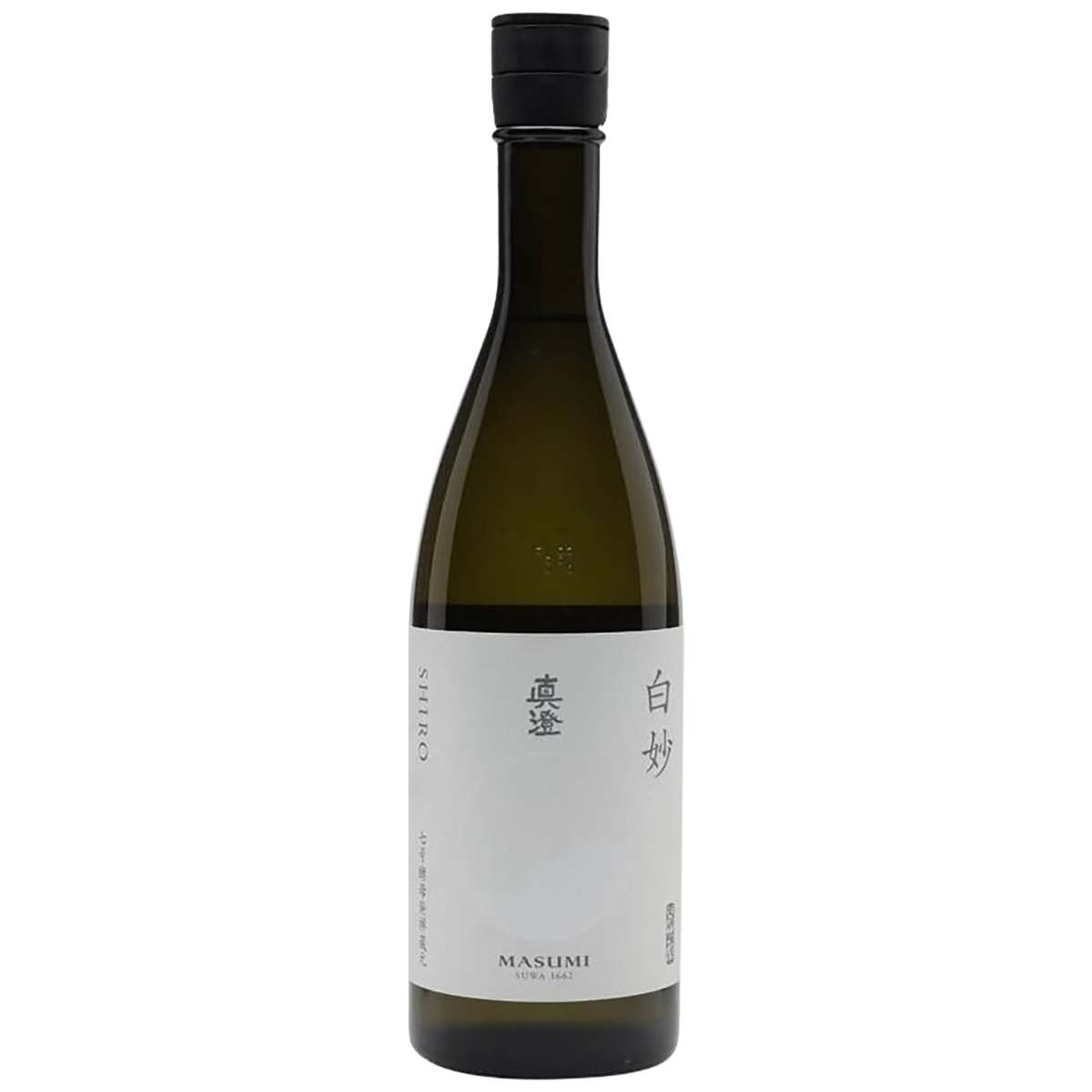 A bottle of Masumi Shiro Sake