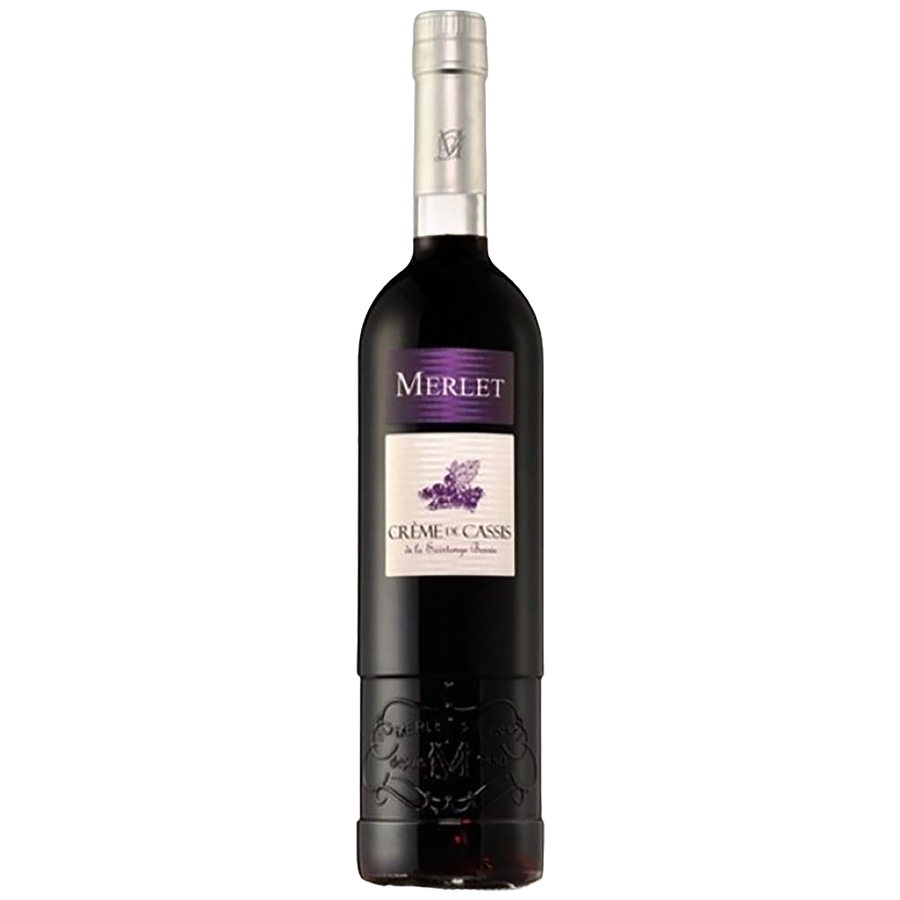 A bottle of Merlet Crème de Cassis