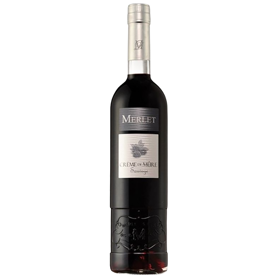 A bottle of Merlet Crème de Mûre